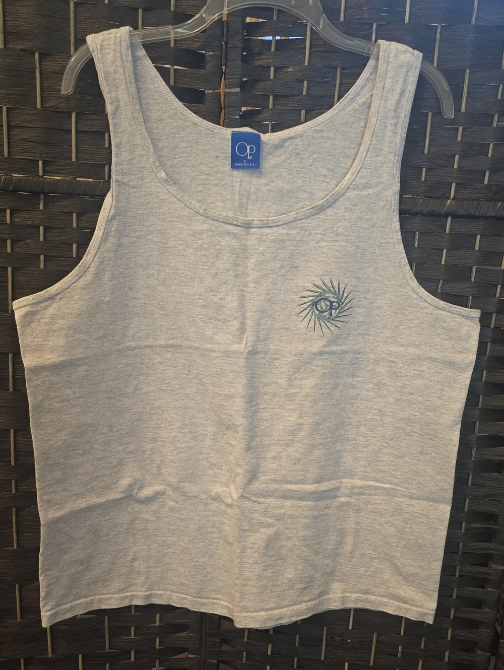 Vintage 90s Ocean Pacific Op Surf Tank Top, Spike At Own Risk, Single Stitch, L